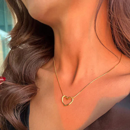 Twisted Knot Heart Necklace